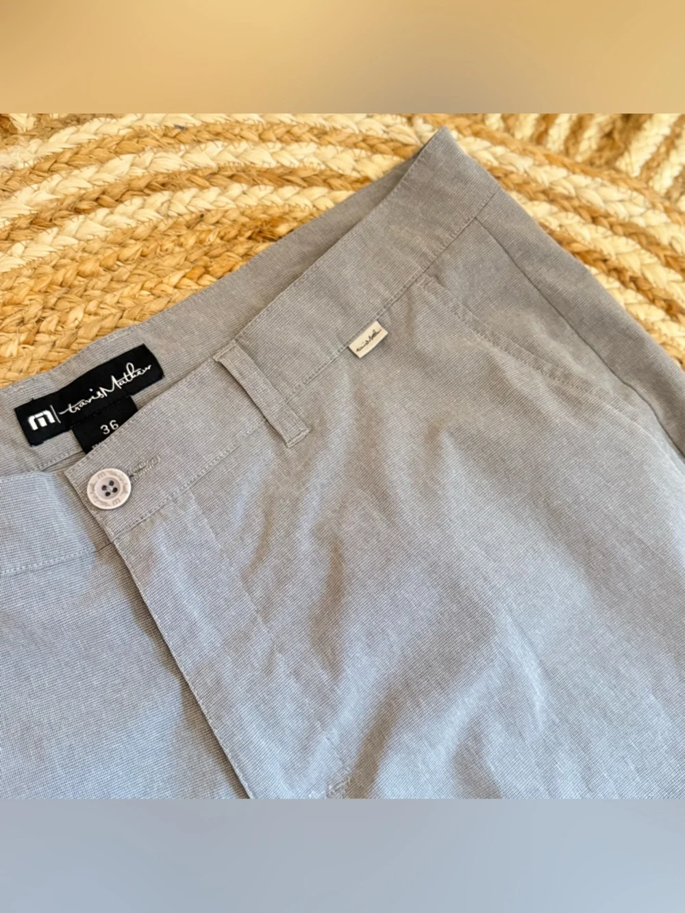 Travis Mathew Light Grey Flat Front Shorts